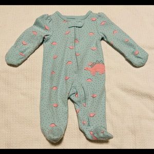 Pastel dinosaur Footie onesie